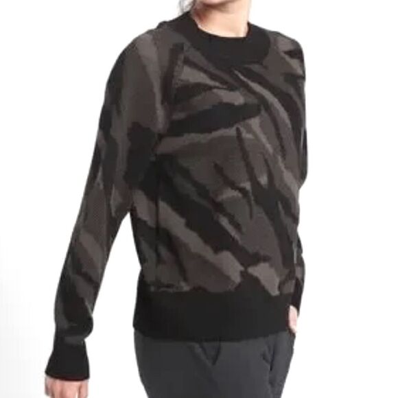 Athleta Extra Fine Merino Wool Blend Jacquard Sweater - Picture 2 of 12